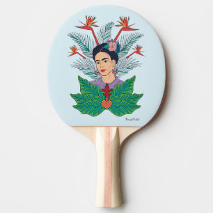 Raquette De Ping Pong Frida Kahlo   Oiseaux de Paradis Floral Graphic