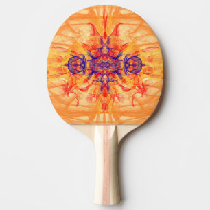 Raquette De Ping Pong FUMÉE ORANGE - Art fractal - Ping Pong Paddle