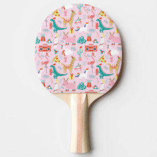 Raquette De Ping Pong Fun de Noël : Animal Motif sans Seamless.