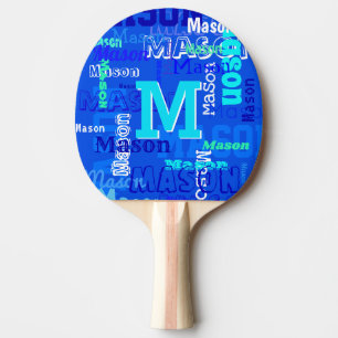 Raquette De Ping Pong Fun Personnalisé et Monogramme