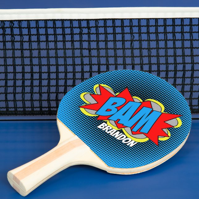 Raquette De Ping Pong Fun Vintage livre de bandes dessinées Pop Art Styl (Insitu)
