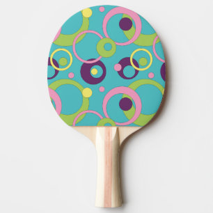 Raquette De Ping Pong Funky Blue Circles Ping Pong Paddle