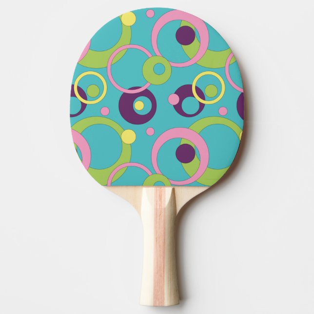Raquette De Ping Pong Funky Blue Circles Ping Pong Paddle (Devant)