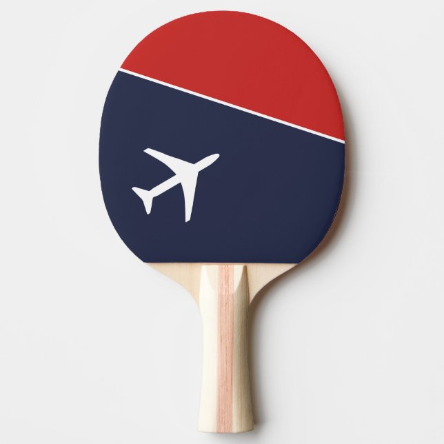 Raquette De Ping Pong Funky White Plane Avion Pilote (Devant)