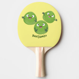 Raquette De Ping Pong Funny Brussels sprouts légumes caricature