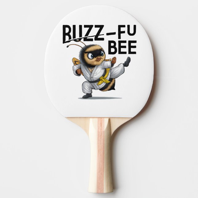 Raquette De Ping Pong Funny Buzz-Fu Bee Arts martiaux (Devant)