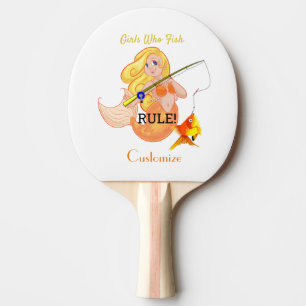 Raquette De Ping Pong Funny Pêche Fille Sirène Thunder_Cove 