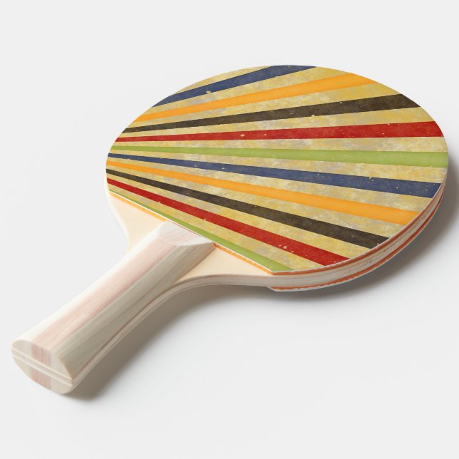 Raquette De Ping Pong Funny Retro Grunge Rays + votre idée (Devant Angle)