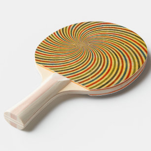 Raquette De Ping Pong Funny Retro Grunge Swirl + votre idée
