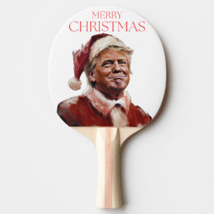 Raquette De Ping Pong Funny Trump Santa Claus Carte de Noël