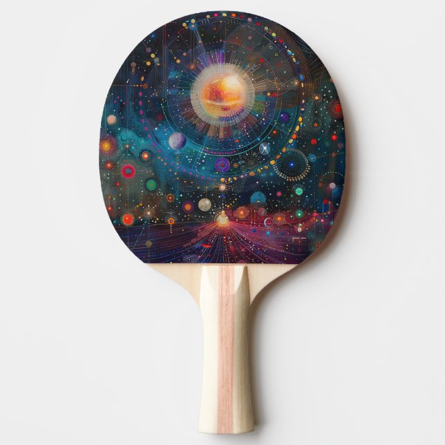 Raquette de ping pong galaxie cosmique (Devant)