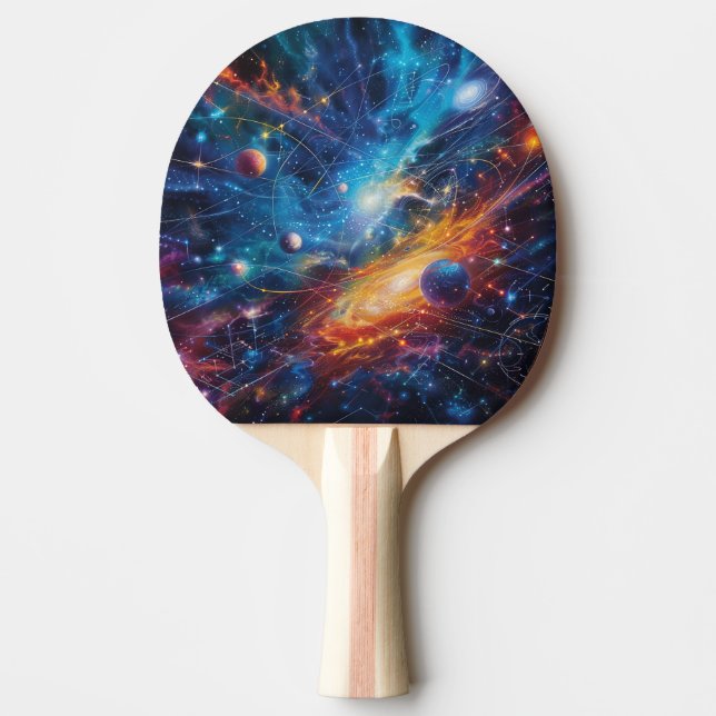 Raquette de ping pong galaxie cosmique (Devant)