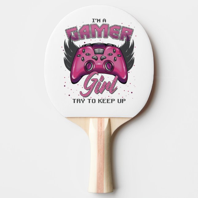 Raquette De Ping Pong Gamer Girl design (Devant)