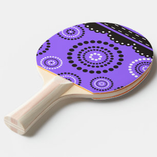 Raquette De Ping Pong Garland ARTdeco noir blanc + votre couleur de dos