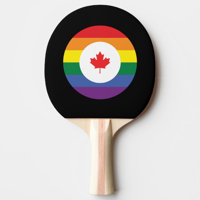 Raquette De Ping Pong Gay pride canadien (Devant)