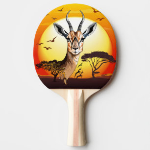Raquette De Ping Pong Gazelle Antelope africaine animal sauvage