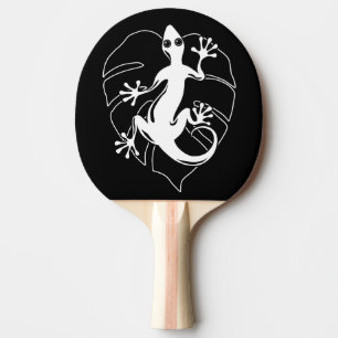 Raquette De Ping Pong Gecko Lizard Silhouette