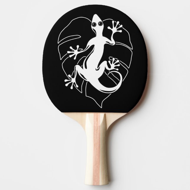 Raquette De Ping Pong Gecko Lizard Silhouette (Devant)
