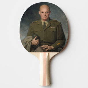 Raquette De Ping Pong Général Dwight Eisenhower Portrait peint 5 étoiles