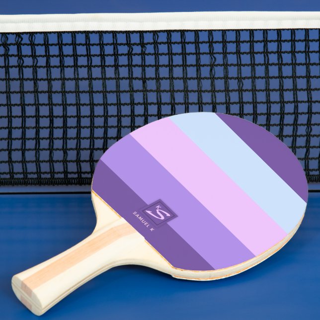 Raquette De Ping Pong Gentle Lavender Dreams Color Palette monogram (Insitu)