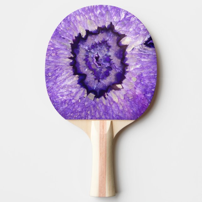 Raquette De Ping Pong Géode d'agate violet tombé (Devant)