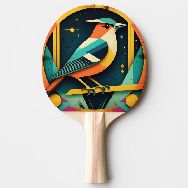 Raquette De Ping Pong Geometric Avian Art (Devant)