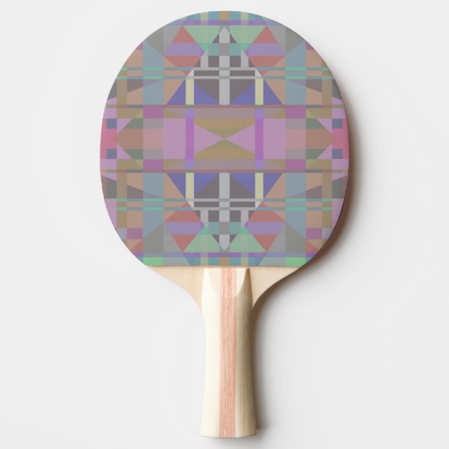 Raquette De Ping Pong Géométrique vert violet rose (Devant)