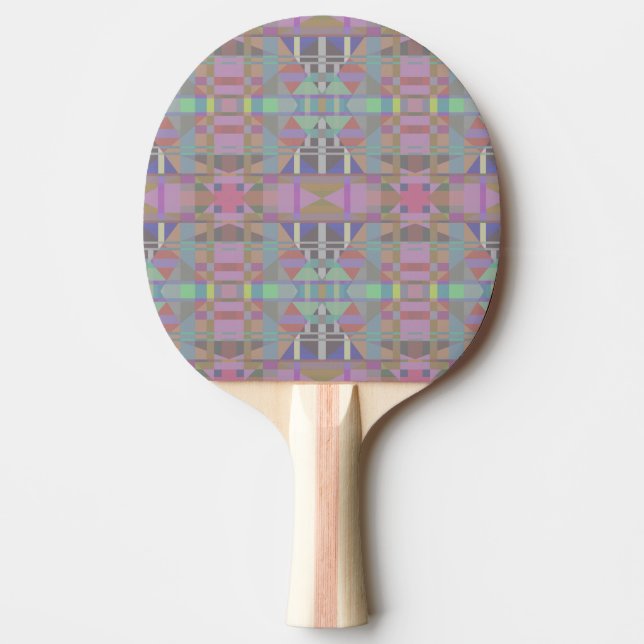 Raquette De Ping Pong Géométrique vert violet rose (Devant)
