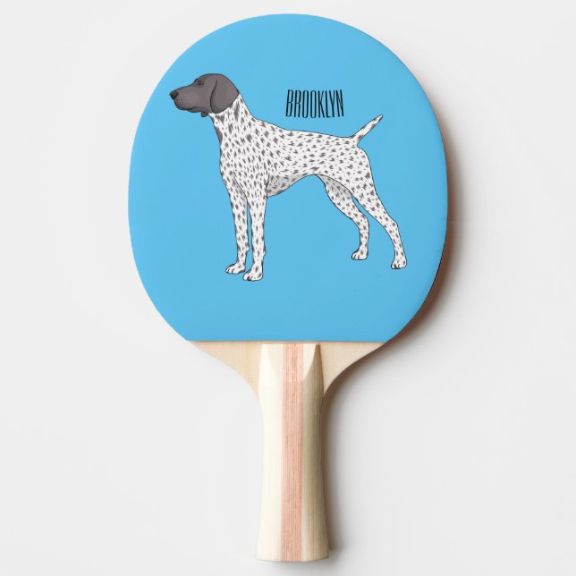 Raquette De Ping Pong German Shorthred Pointer dog (Devant)