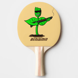 Raquette De Ping Pong Germinator cyborg plante dessin humoristique