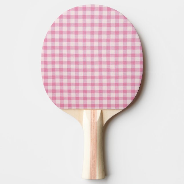 Raquette De Ping Pong Gingham Rose Bébé (Devant)