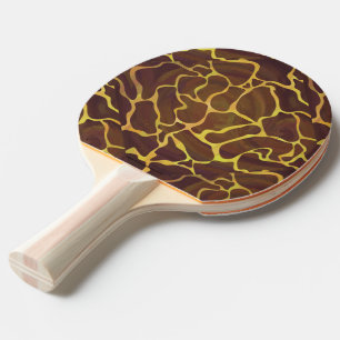 Raquette De Ping Pong Giraffe Brown et jaune