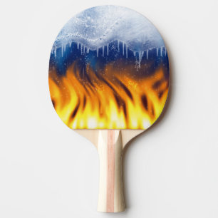 Raquette De Ping Pong Glace et flamme