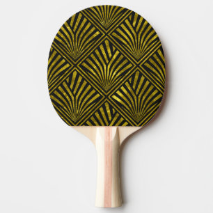 Raquette De Ping Pong Glam de déco : Motif or et noir