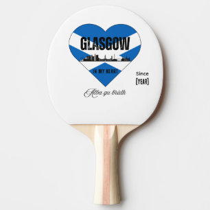 Raquette De Ping Pong Glasgow Scotland Skyline Heart - Depuis [Année]