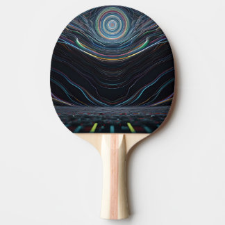 Raquette De Ping Pong Glitch obscurité horreur voyage coloré