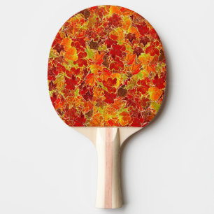 Raquette De Ping Pong Glittery Fall Maple Feuilles