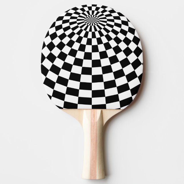 Raquette De Ping Pong Globe À damiers noir/blanc Thunder_Cove (Devant)