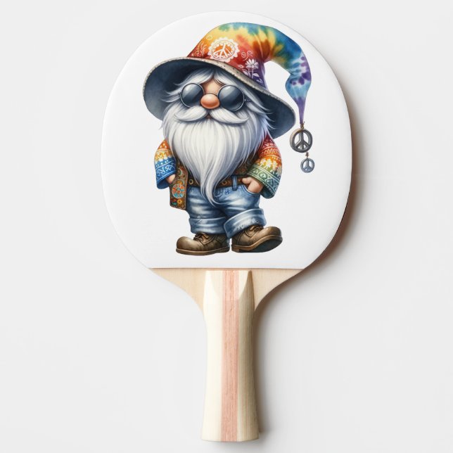 Raquette De Ping Pong Gnome Hippie (Devant)