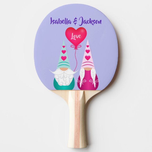 Raquette De Ping Pong Gnome Toss Saint Valentin (Devant)