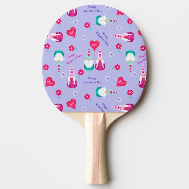 Raquette De Ping Pong Gnome Toss Saint Valentin (Devant)