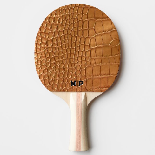 Raquette De Ping Pong Gold leather texture luxury meeting planner (Devant)