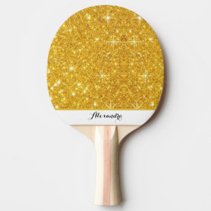 Raquette De Ping Pong Gold Sparkle Personnalisé