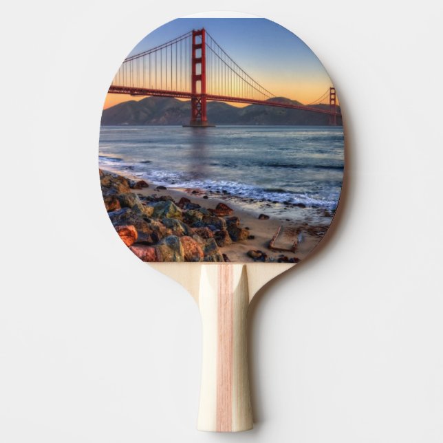 Raquette De Ping Pong Golden gate bridge de traînée de San Francisco Bay (Devant)