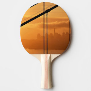 Raquette De Ping Pong Golden gate bridge devant San Francisco
