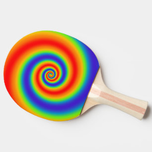 Raquette De Ping Pong Gradient du Colorful Spiral Effect