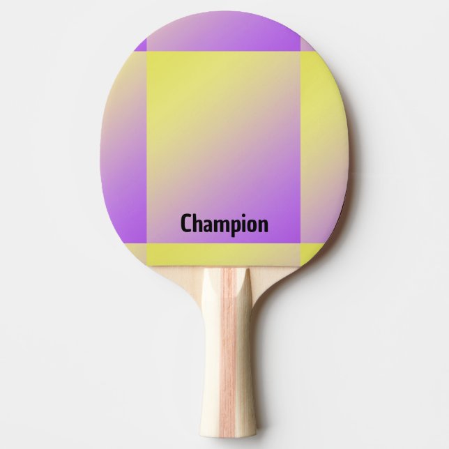Raquette De Ping Pong Gradient Personnalisé Jaune à Violet (Devant)