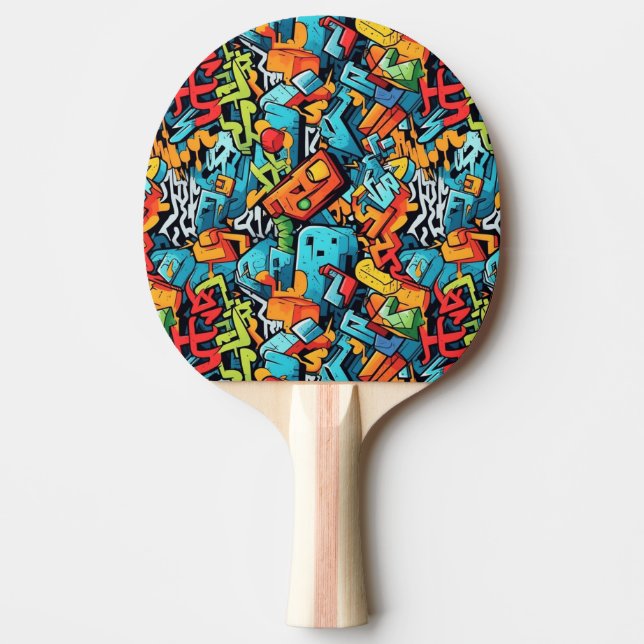 Raquette De Ping Pong Graffiti Art Ping Paddle (Devant)