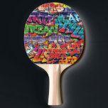 Raquette De Ping Pong Graffiti de musique cool<br><div class="desc">C'est un Graffiti de musique très Cool Ping Paddle. Vous SÉLECTIONNEZ Noir ou Rouge pour le côté vide !</div>