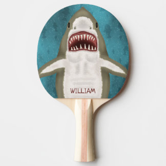 Raquette De Ping Pong Grande Attaque de requin blanc Personnalisé Océan 